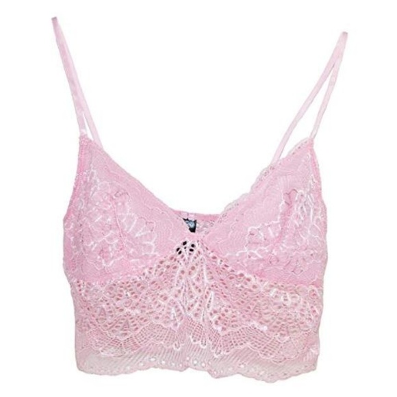 RENE ROFE PINK “SHOW ME OFF” LACE BRALETTE WITH REMOVEABLE FRONT HARNESS SMALL - Picture 2 of 4